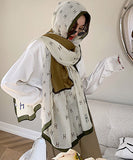 字母柄 スカーフ 韓国ファッション 海辺用  高級感 LT9-CMXHQCK