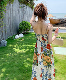 花柄 サンドレス  ロングドレス  リゾートウェア  夏新作  海辺  砂浜 旅行  LT2-XDGTOU 2F 238-B#6221#45