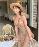 チュール 水玉  水着 タンキニ モノキニ ビキニ  かわいい LT7-DPA29823