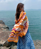 鮮やか  花柄スカーフ  海辺花火  大人可愛い  高級感  LT9-CMMZFMMWJ-15