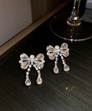 ピカピカ ネックレス ピアス セット 結婚式 高級感 蝶結び LT3-BY-HN1317