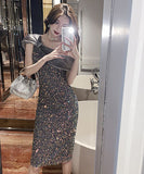 キラキラ キャバドレス パーティードレス セクシー 披露宴  LT2-ZED885183DXH418