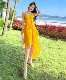 鮮やかな夏新作 サンドレス  ロングドレス  海辺 旅行 背露出 かわいい LT2-XDGTOU3F356-H#9651##6