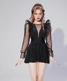 水玉 チュール 水着 タンキニ  モノキニ  人気 韓国  かわいい LT7-DPA29888