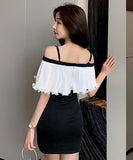 シフォン ミニドレス キャバドレス かわいい パーティー用 LT2-YM8678