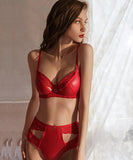 2色 上下セット ブラ 下着 PU 新作 SEXY レース 高品質  LT9-WSQ5318