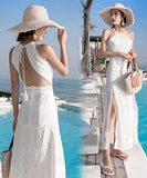 レース  サンドレス  ハワイアン  ロングドレス  高見え  旅行  LT2-XDE283-