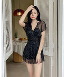 2色  キラキラ 水着 ビキニ タンキニ  仙女風  かわいい  海辺 LT7-DPA30059