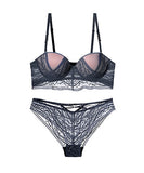 【3色】上下セット  下着  ブラ  レース  刺繍 高品質 柔らかい  LT9-XQ8008