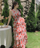 ロングドレス サンドレス リゾートウェア 仙女風  海辺  旅行  LT2-XDNRJ1F119-A#8969##6