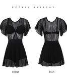 2色  水着 ビキニ  タンキニ Aライン 体型カバー 着瘦せ LT7-DPA29877