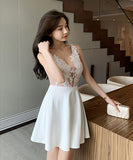 2色  キャバドレス ミニドレス  谷間魅せ 新作 セクシー 脚長効果 LT2-YM8682