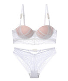 【3色】上下セット  下着  ブラ  レース  刺繍 高品質 柔らかい  LT9-XQ8008