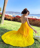 鮮やかな夏新作 サンドレス  ロングドレス  海辺 旅行 背露出 かわいい LT2-XDGTOU3F356-H#9651##6