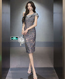 キラキラ キャバドレス パーティードレス セクシー 披露宴  LT2-ZED885183DXH418