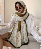 字母柄 スカーフ 韓国ファッション 海辺用  高級感 LT9-CMXHQCK