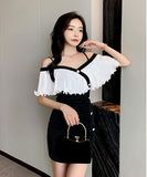 シフォン ミニドレス キャバドレス かわいい パーティー用 LT2-YM8678