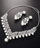 首飾り イヤリングセット ネクレス 真珠 ピアス ダイヤ キラキラ LT9-DBHBCA651-A